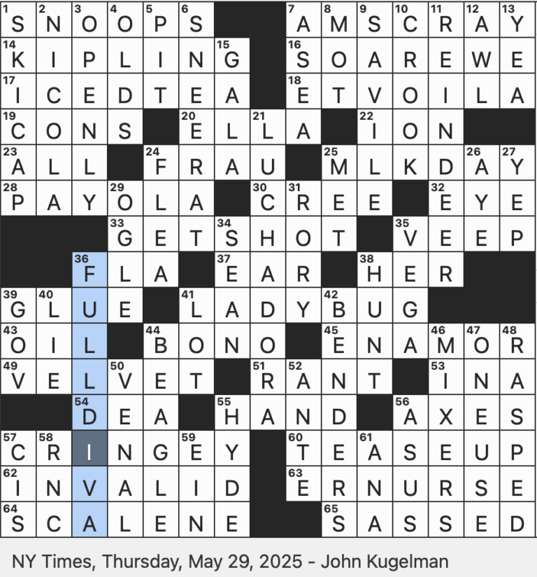 Rex Parker Does The NYT Crossword Puzzle Anarchist Sacco THU 5 29 25 Female In Mexican style Wrestling Insect Named For The Virgin Mary Over the top Dramatic Second Star Ever Photographed 