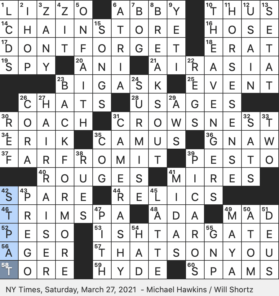 Rex Parker Does The NYT Crossword Puzzle Entry Point In The Walls Of Babylon SAT 3 27 21 Singer With Supporting Role In 2019 s Hustlers Carrier Based Near Kuala Lumpur Rex Parker Does The NYT Crossword Puzzle Entry Point In The Walls Of Babylon SAT 3 27 21 Singer With Supporting Role In 2019 s Hustlers Carrier Based Near Kuala Lumpur