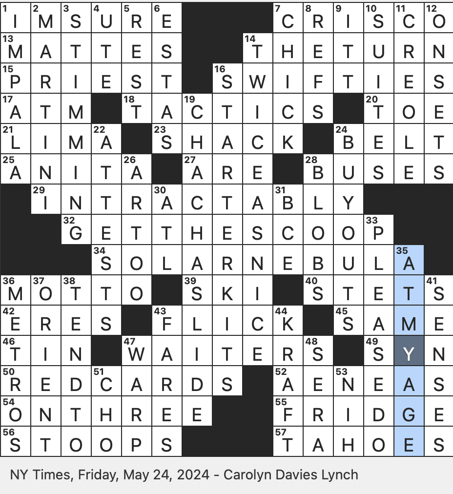 Rex Parker Does The NYT Crossword Puzzle Fourth Card In Texas Hold em FRI 5 24 24 With Mulish Resolve Garibaldi Revolutionary Sometimes Called The mother Of Italy Wedding Staple Rex Parker Does The NYT Crossword Puzzle Fourth Card In Texas Hold em FRI 5 24 24 With Mulish Resolve Garibaldi Revolutionary Sometimes Called The mother Of Italy Wedding Staple