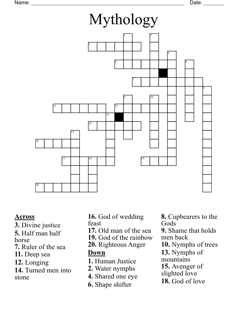 water nymph crossword clue
