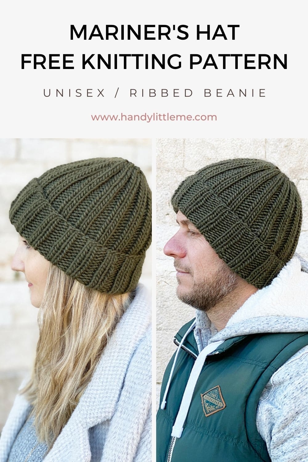 Ribbed Beanie Knitting Pattern Unisex Mariner s Hat Handy Little Me Ribbed Beanie Knitting Pattern Unisex Mariner s Hat Handy Little Me