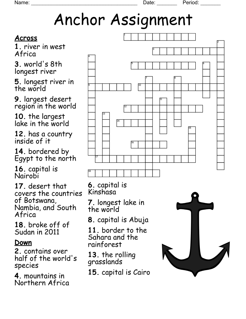 Rivers Crossword WordMint Rivers Crossword WordMint
