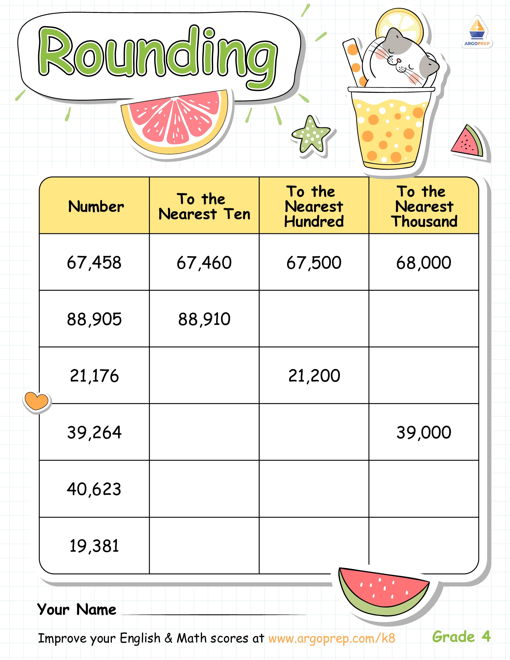 Rounding Fun In The Sun ArgoPrep Rounding Fun In The Sun ArgoPrep