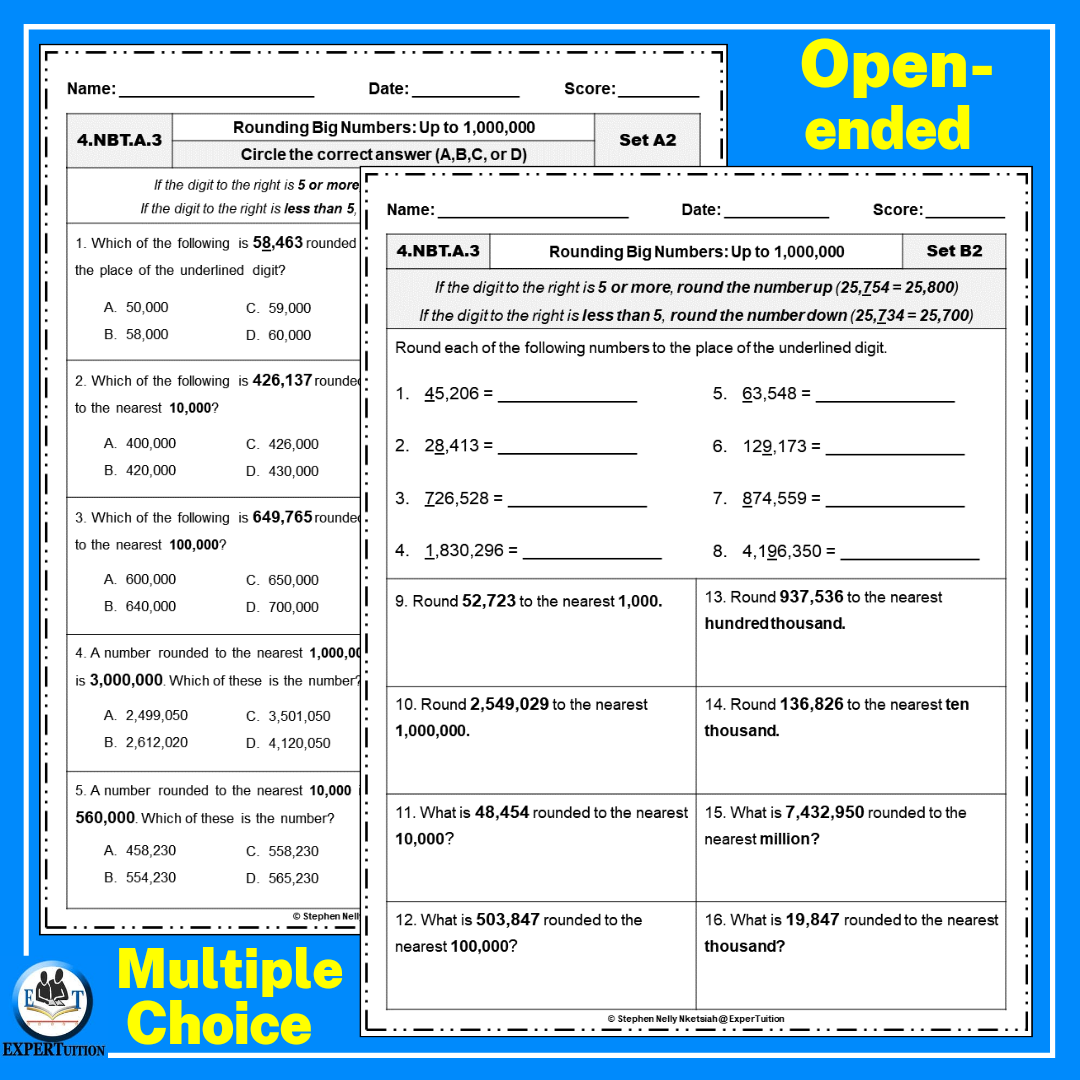 Rounding Whole Numbers Worksheets 4th Grade Place Value Made By Teachers Rounding Whole Numbers Worksheets 4th Grade Place Value Made By Teachers