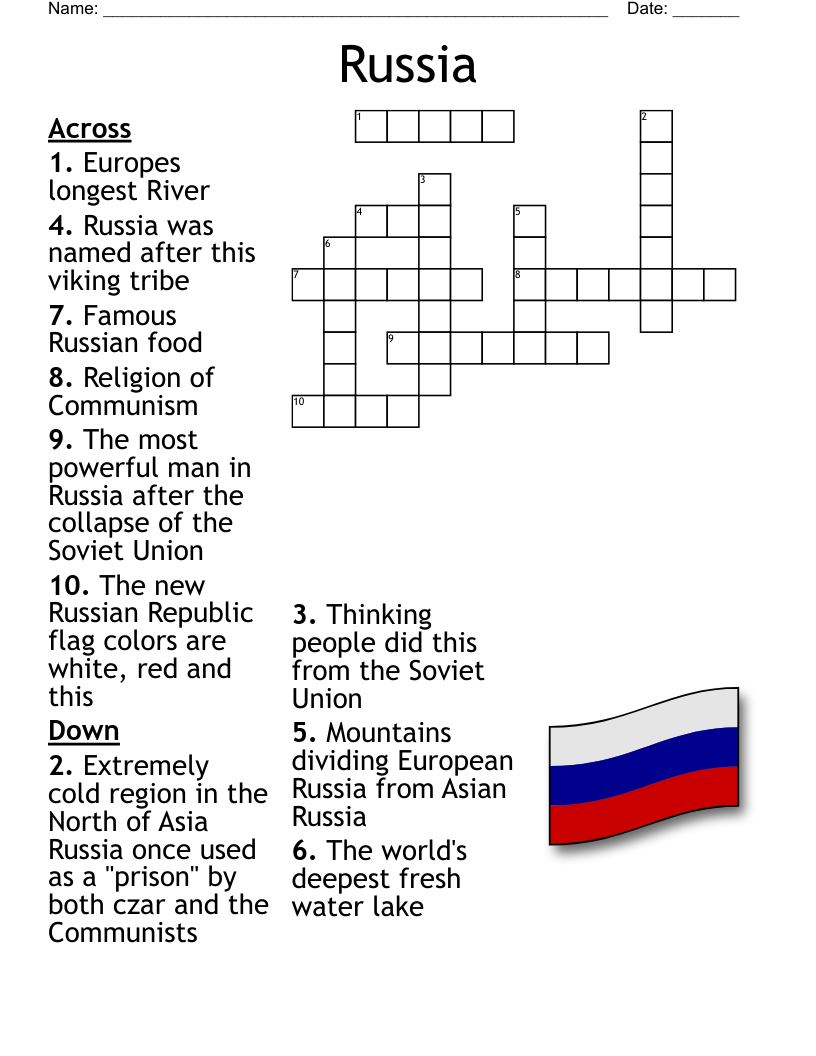 Russia Crossword WordMint Russia Crossword WordMint