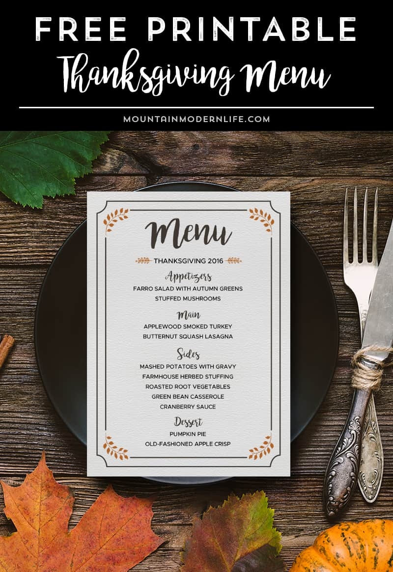 Rustic free printable thanksgiving menu template mountainmodernlife com Mountain Modern Life Rustic free printable thanksgiving menu template mountainmodernlife com Mountain Modern Life