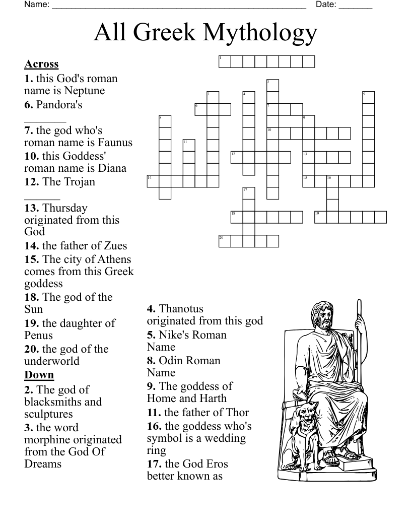 Samhain Dark Deity Crossword Puzzle WordMint