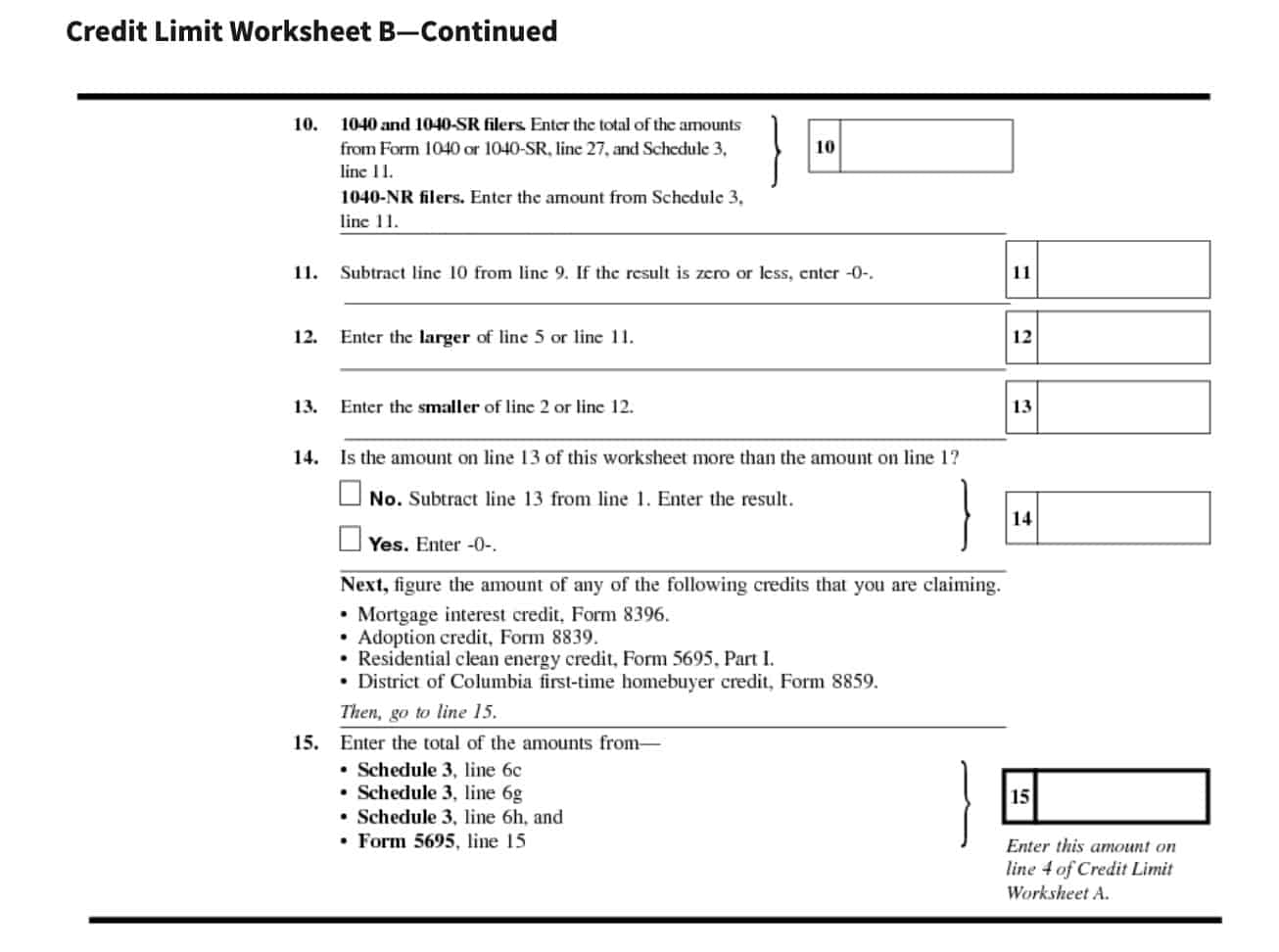 credit limit worksheet a credit limit worksheet a