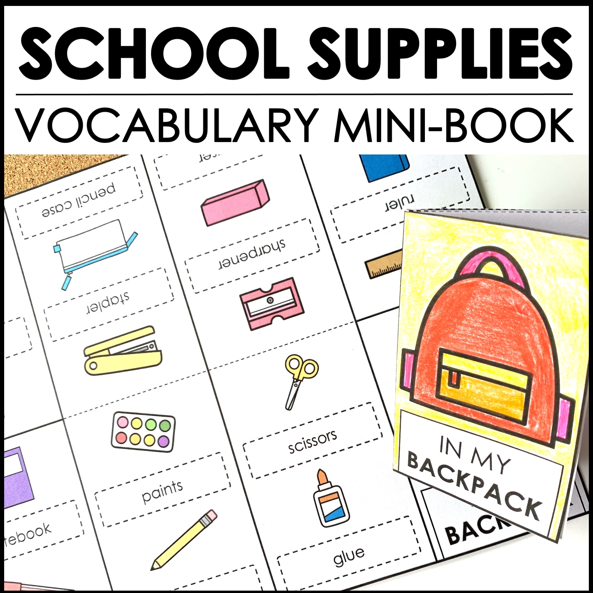 School Supplies Vocabulary Mini Book Classroom Vocabulary Picture Dictionary Made By Teachers School Supplies Vocabulary Mini Book Classroom Vocabulary Picture Dictionary Made By Teachers