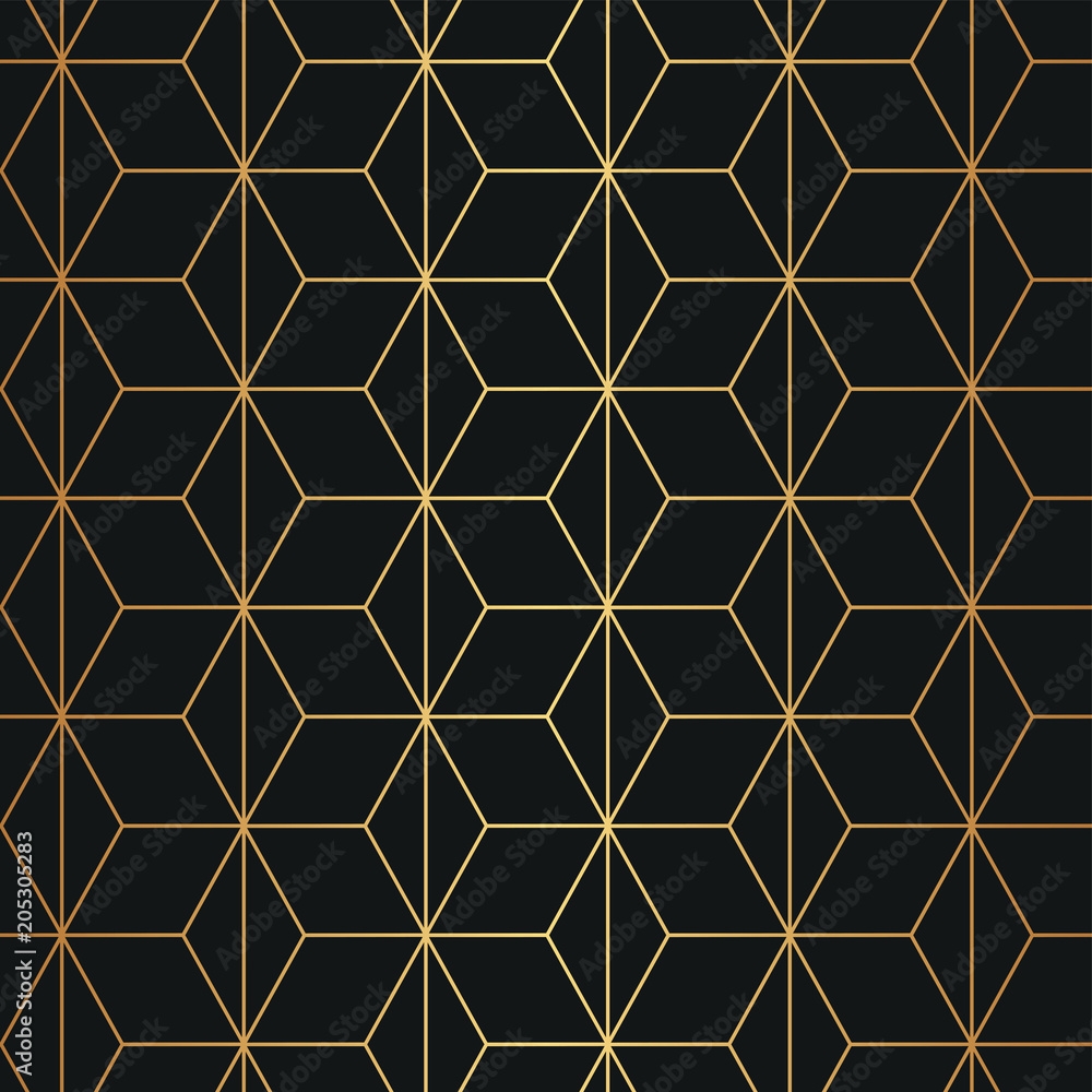Seamless Geometric Art Deco Pattern Background In Gold And Black Stock Vector Adobe Stock Seamless Geometric Art Deco Pattern Background In Gold And Black Stock Vector Adobe Stock
