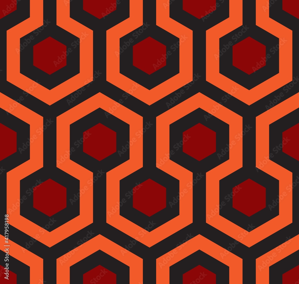 Seamless Geometric Pattern Abstract Background Of Hexagon Figure Shining The Overlook Hotel Carpet Wrapping Paper And Fabric Texture Stock Vector Adobe Stock Seamless Geometric Pattern Abstract Background Of Hexagon Figure Shining The Overlook Hotel Carpet Wrapping Paper And Fabric Texture Stock Vector Adobe Stock