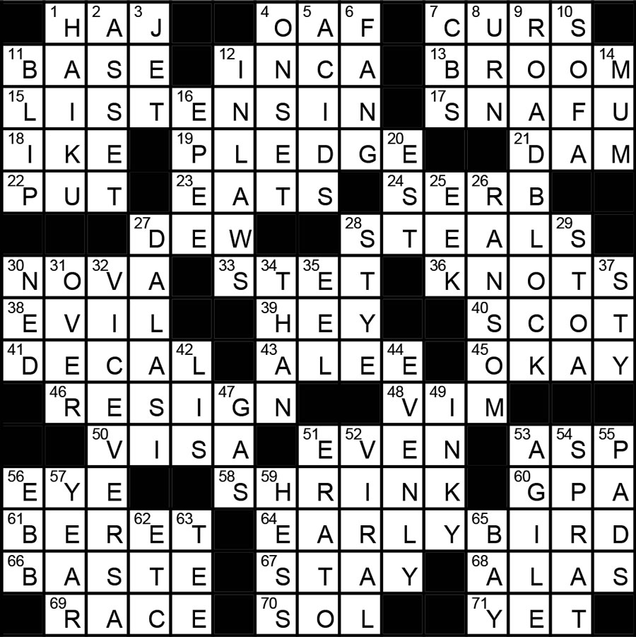 September Crossword The Castle Pines Connection