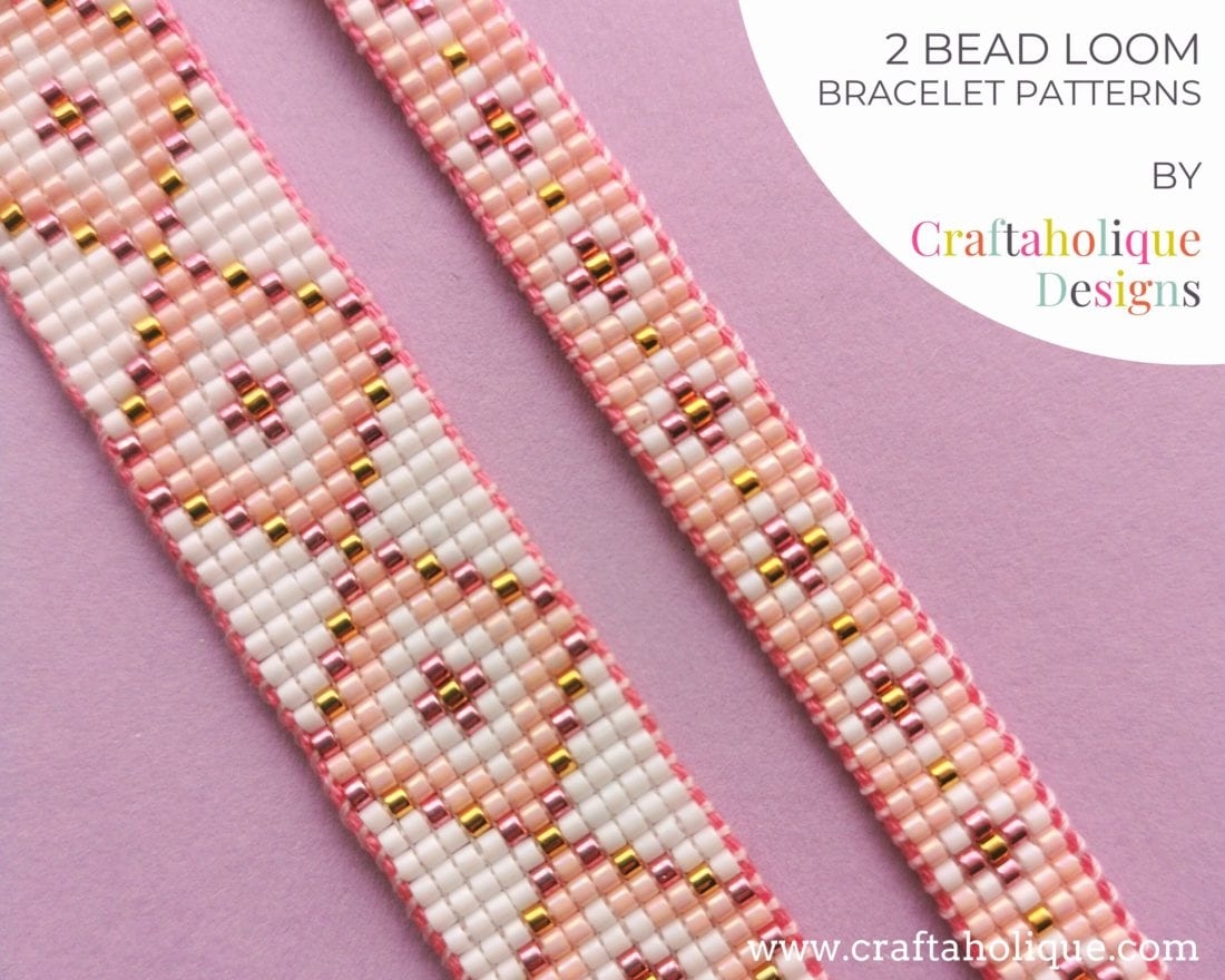 Set Of Two Bead Loom Bracelet Patterns Craftaholique Set Of Two Bead Loom Bracelet Patterns Craftaholique