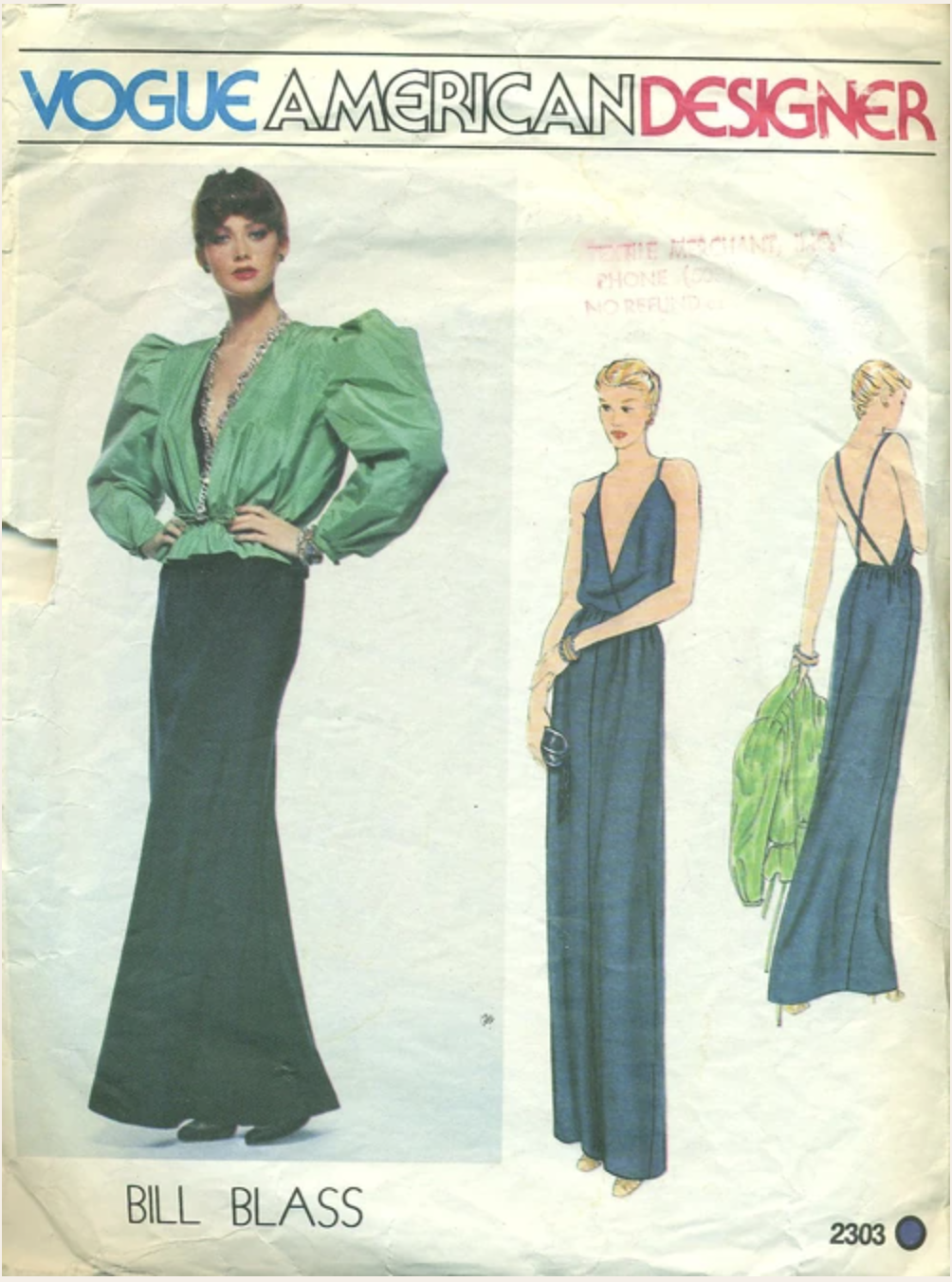 Sewing Vogue American Designer Bill Blass 2303 Patricia Torvalds Sewing Vogue American Designer Bill Blass 2303 Patricia Torvalds