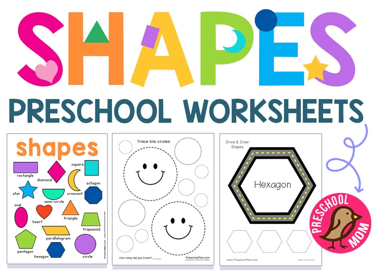Shapes Worksheets Preschool Mom Shapes Worksheets Preschool Mom