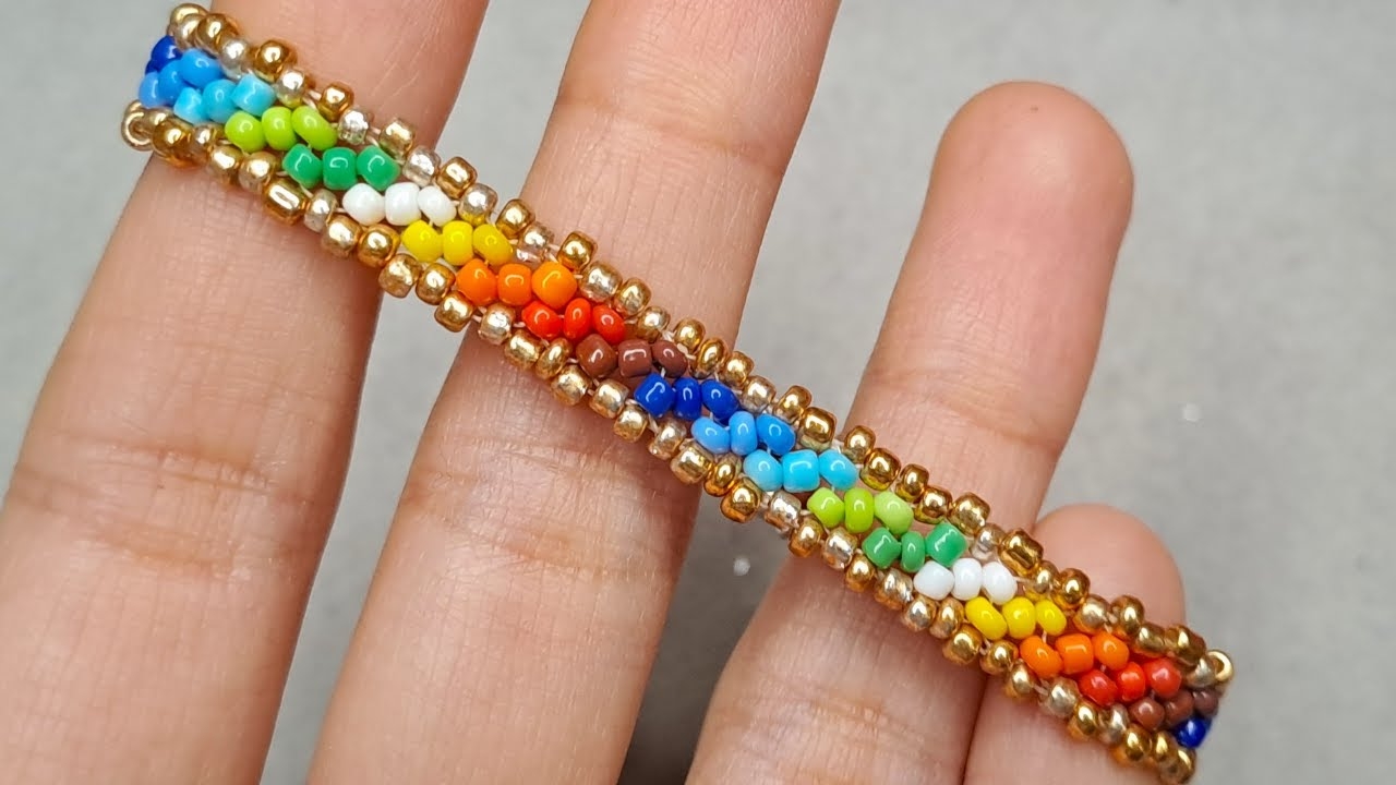 Simple And Beautiful Seed Bead Bracelet Tutorial Perfect For Beginners Seed Beads Beaded Bracelet YouTube Simple And Beautiful Seed Bead Bracelet Tutorial Perfect For Beginners Seed Beads Beaded Bracelet YouTube