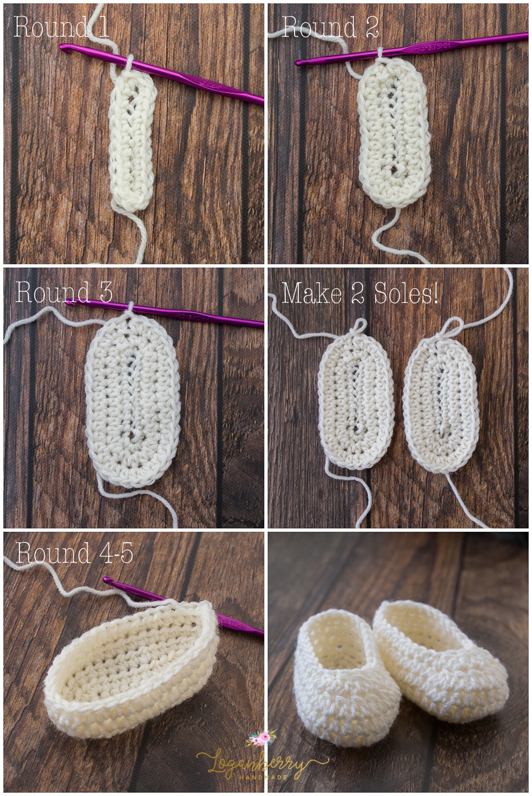 Simple Sweet Baby Slippers Free Crochet Pattern Loganberry Handmade Simple Sweet Baby Slippers Free Crochet Pattern Loganberry Handmade