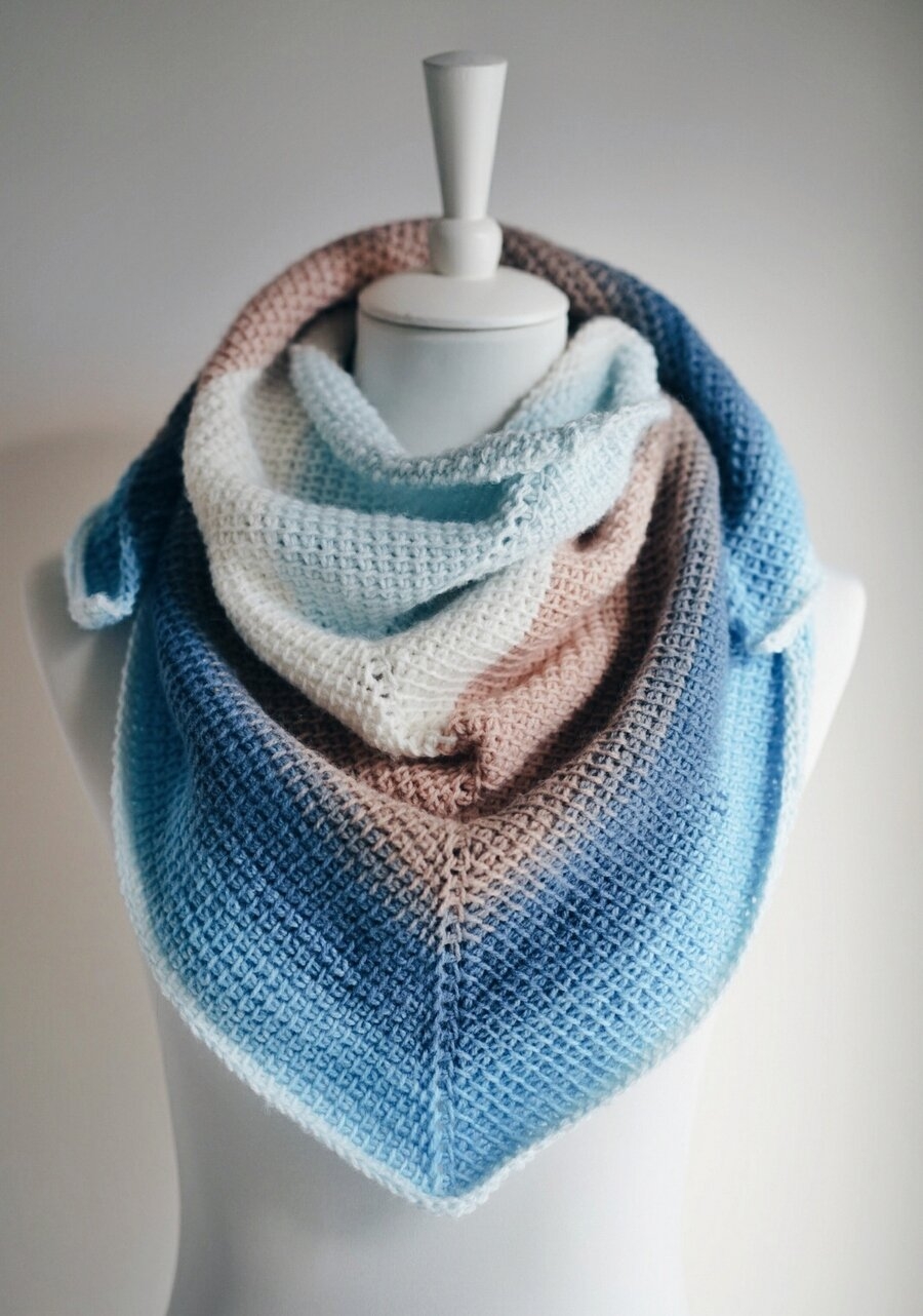 Simple Tunisian Shawl Free Pattern Little Things Blogged Simple Tunisian Shawl Free Pattern Little Things Blogged