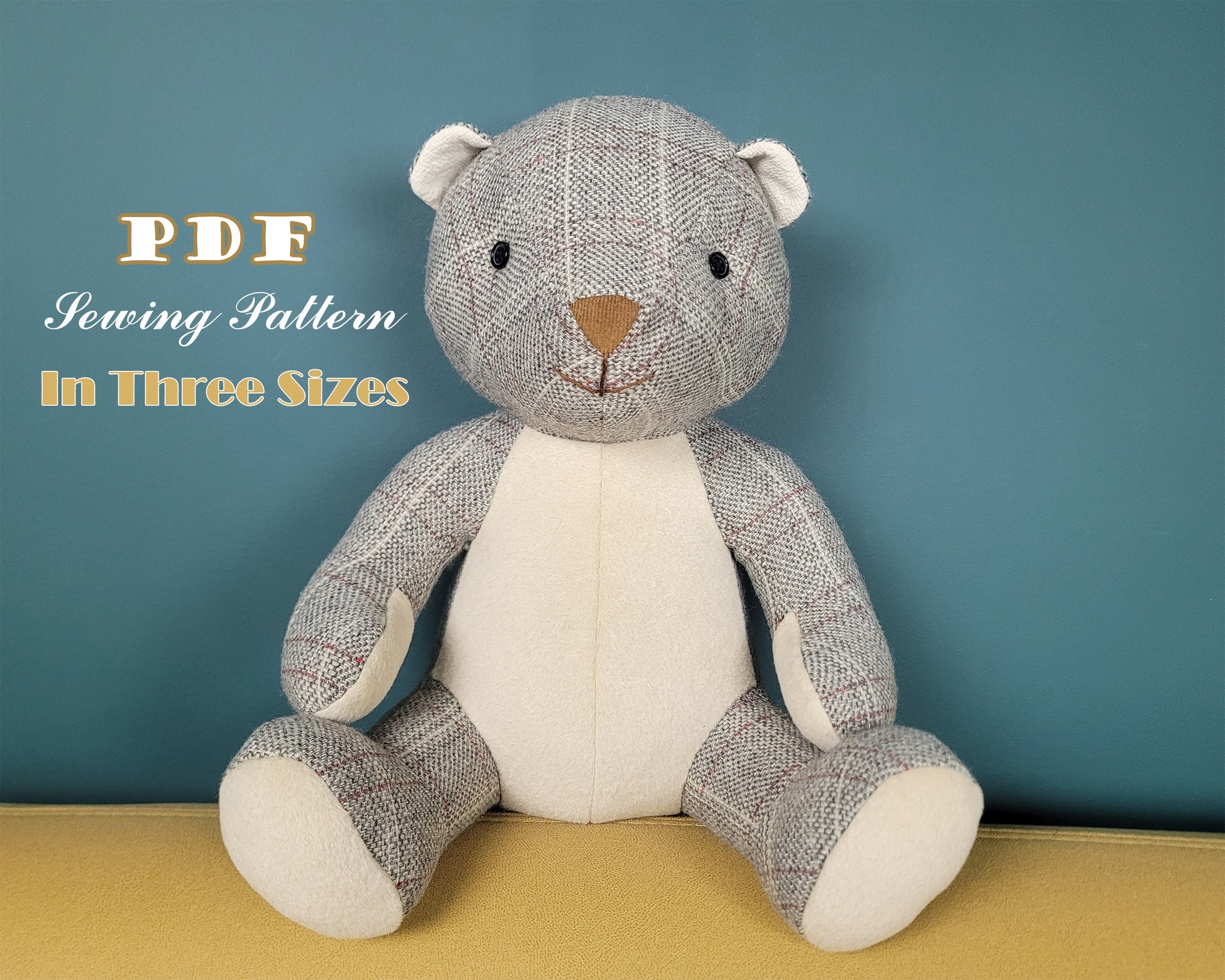 Sitting Teddy Bear PDF Sewing Pattern Plush Bear Sewing Project Fabric Toy Etsy Sitting Teddy Bear PDF Sewing Pattern Plush Bear Sewing Project Fabric Toy Etsy
