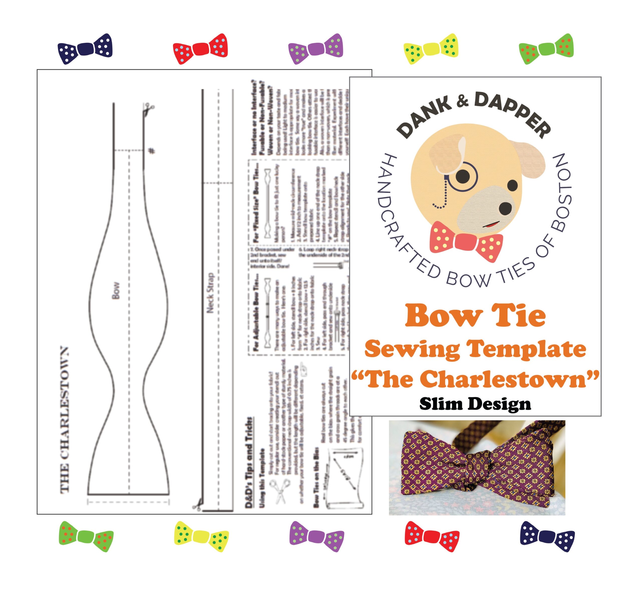 Slim Bow Tie Sewing Template Instructional Guide digital Pdfs Template For the Charlestown Sleek Bow Tie Design Etsy Slim Bow Tie Sewing Template Instructional Guide digital Pdfs Template For the Charlestown Sleek Bow Tie Design Etsy