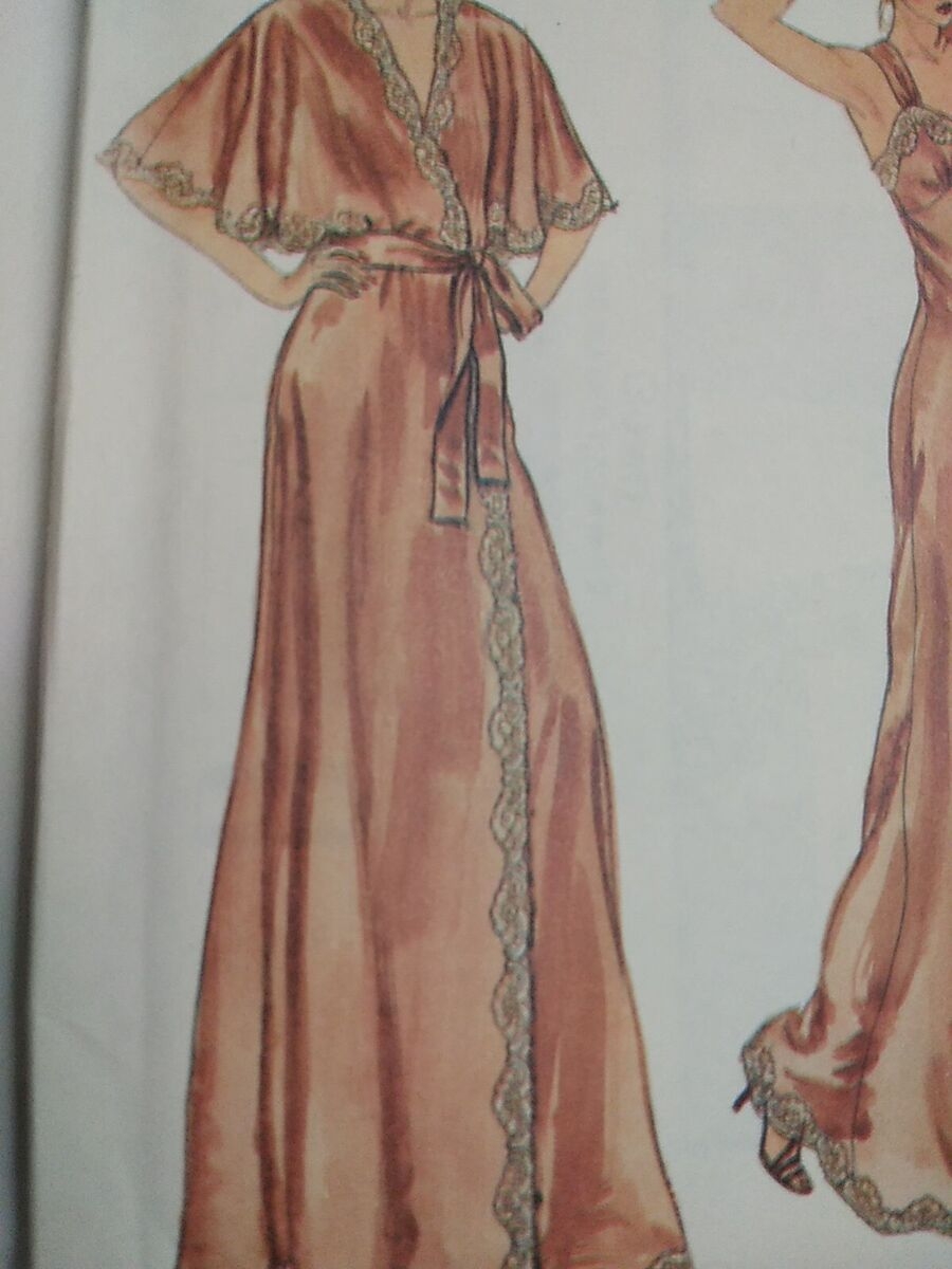 Slip Dress Gown Robe Belt 12 VOGUE 7254 Sewing Pattern UC VTG 80s Evening Slit EBay Slip Dress Gown Robe Belt 12 VOGUE 7254 Sewing Pattern UC VTG 80s Evening Slit EBay