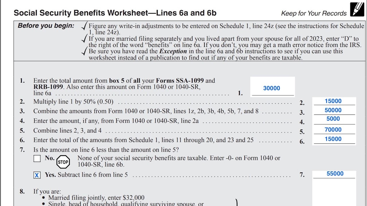 taxable social security worksheet taxable social security worksheet