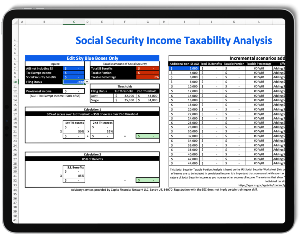 Social Security Worksheet The Retirement Nerds Social Security Worksheet The Retirement Nerds