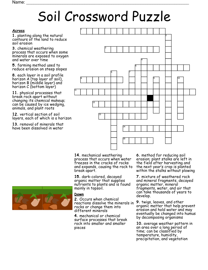 Soil Crossword Puzzle WordMint Soil Crossword Puzzle WordMint