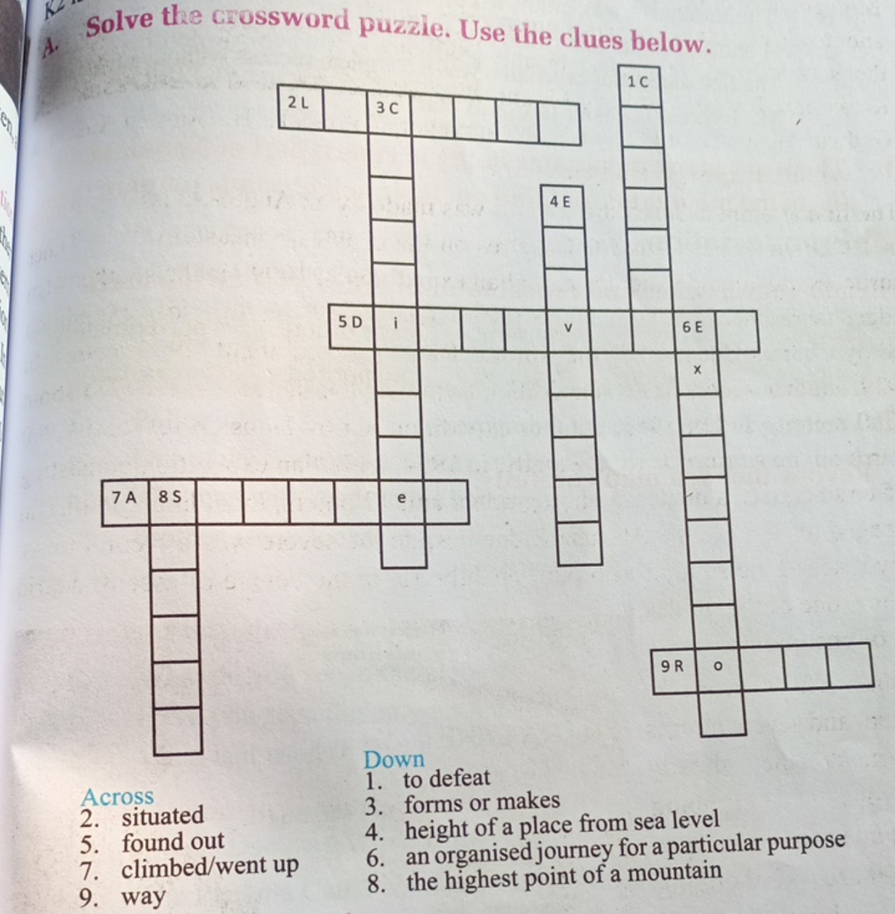 Solve The Crossword Puzzle Use The Clues Below Down Across To Defeat S Solve The Crossword Puzzle Use The Clues Below Down Across To Defeat S