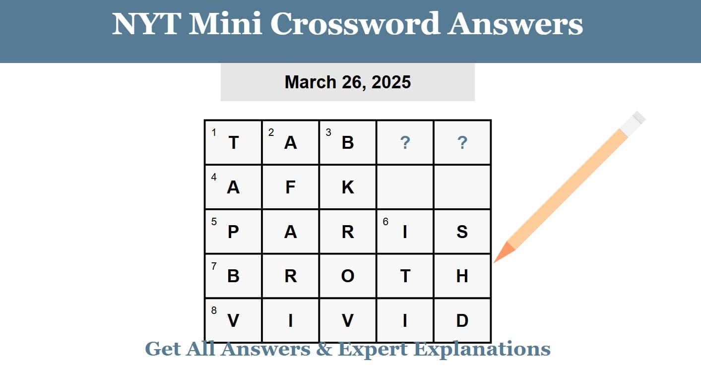 answers to mini crossword today