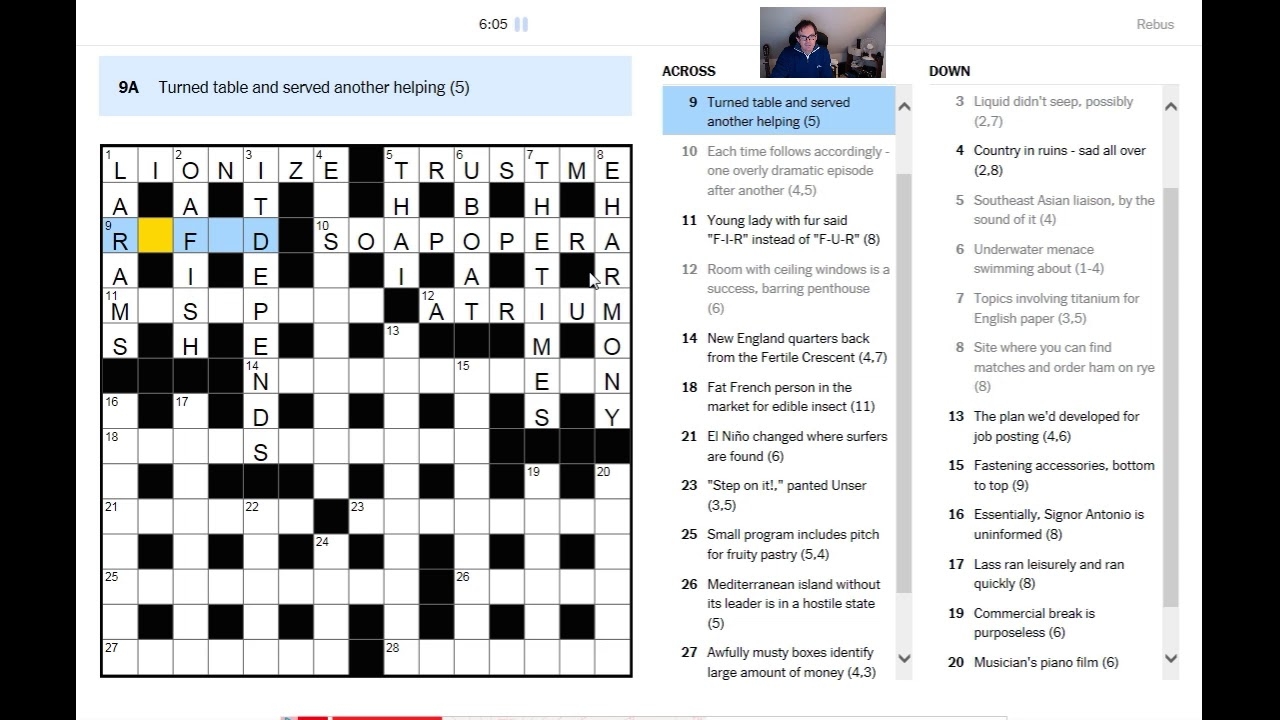 Solving The New York Times Cryptic Crossword 3 Dec 2017 YouTube Solving The New York Times Cryptic Crossword 3 Dec 2017 YouTube