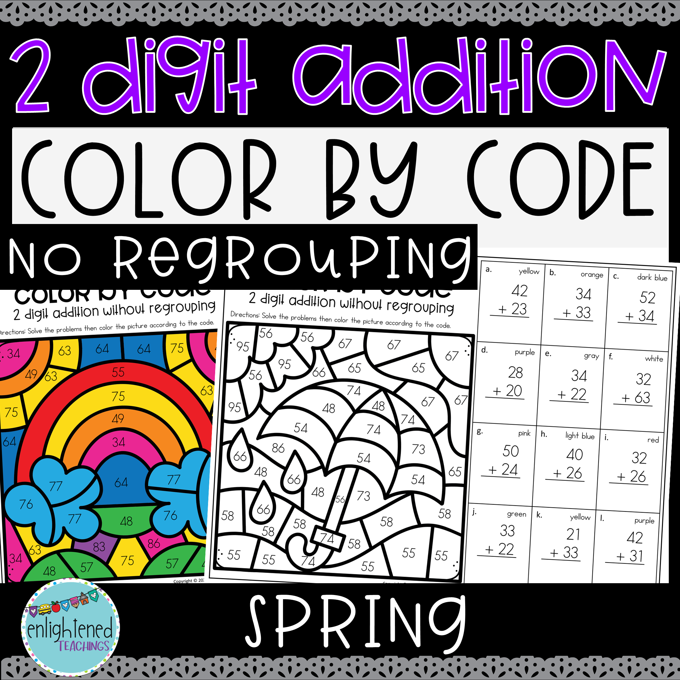 2 digit addition free printable coloring worksheet 2 digit addition free printable coloring worksheet