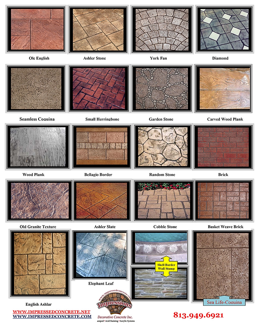 Stamped Concrete Patterns Tampa Land O Lakes Wesley Chapel FL Stamped Concrete Patterns Tampa Land O Lakes Wesley Chapel FL