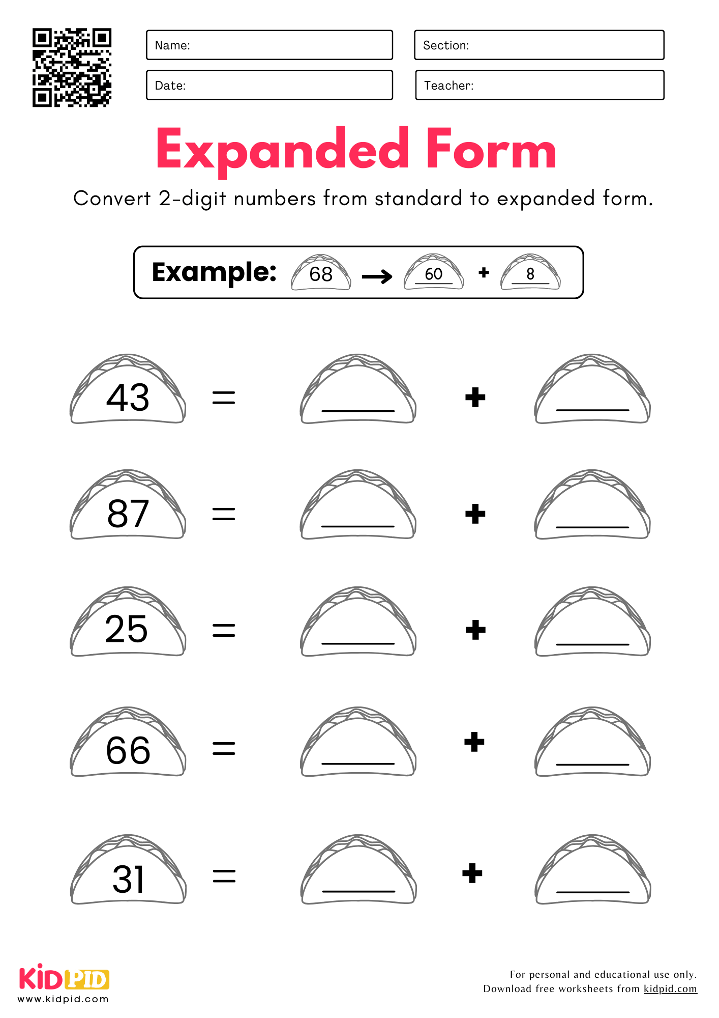 Standard Form To Expanded Form 2 Digit Worksheets For Grade 1 Kidpid Standard Form To Expanded Form 2 Digit Worksheets For Grade 1 Kidpid