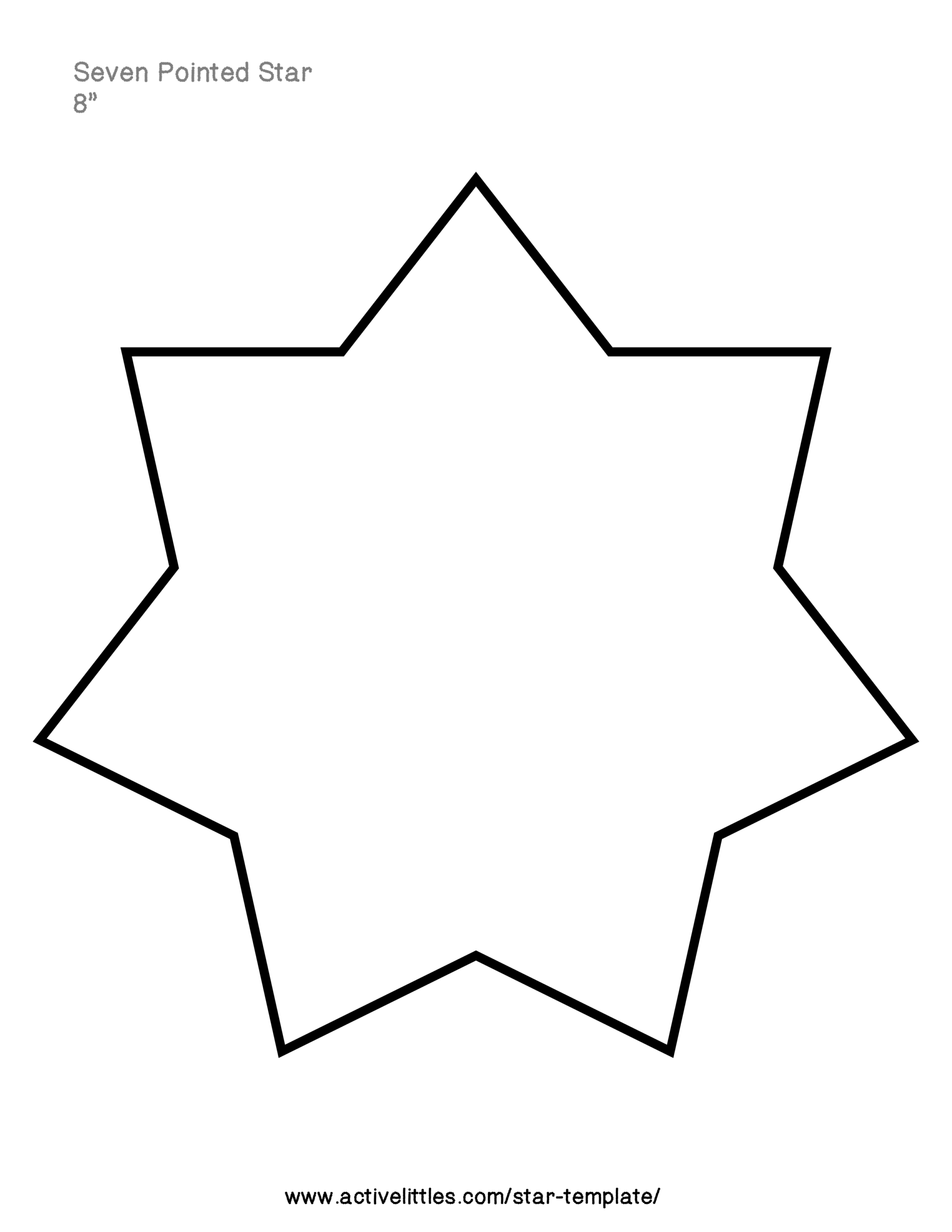 Star Template Active Littles Star Template Active Littles
