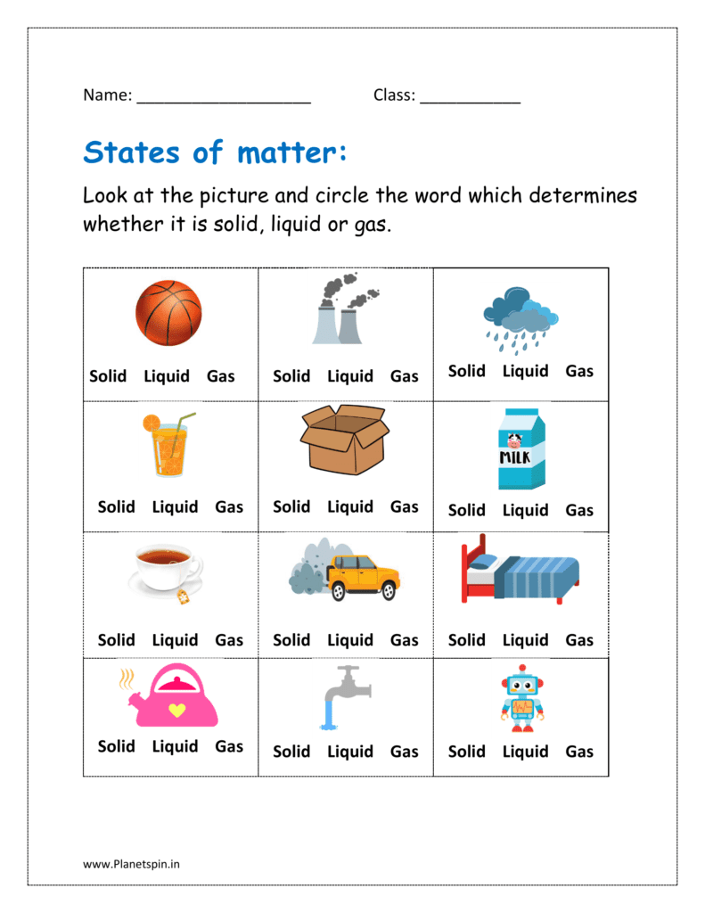 States Of Matter Worksheet Solid Liquid Gas Worksheet States Of Matter Worksheet Solid Liquid Gas Worksheet