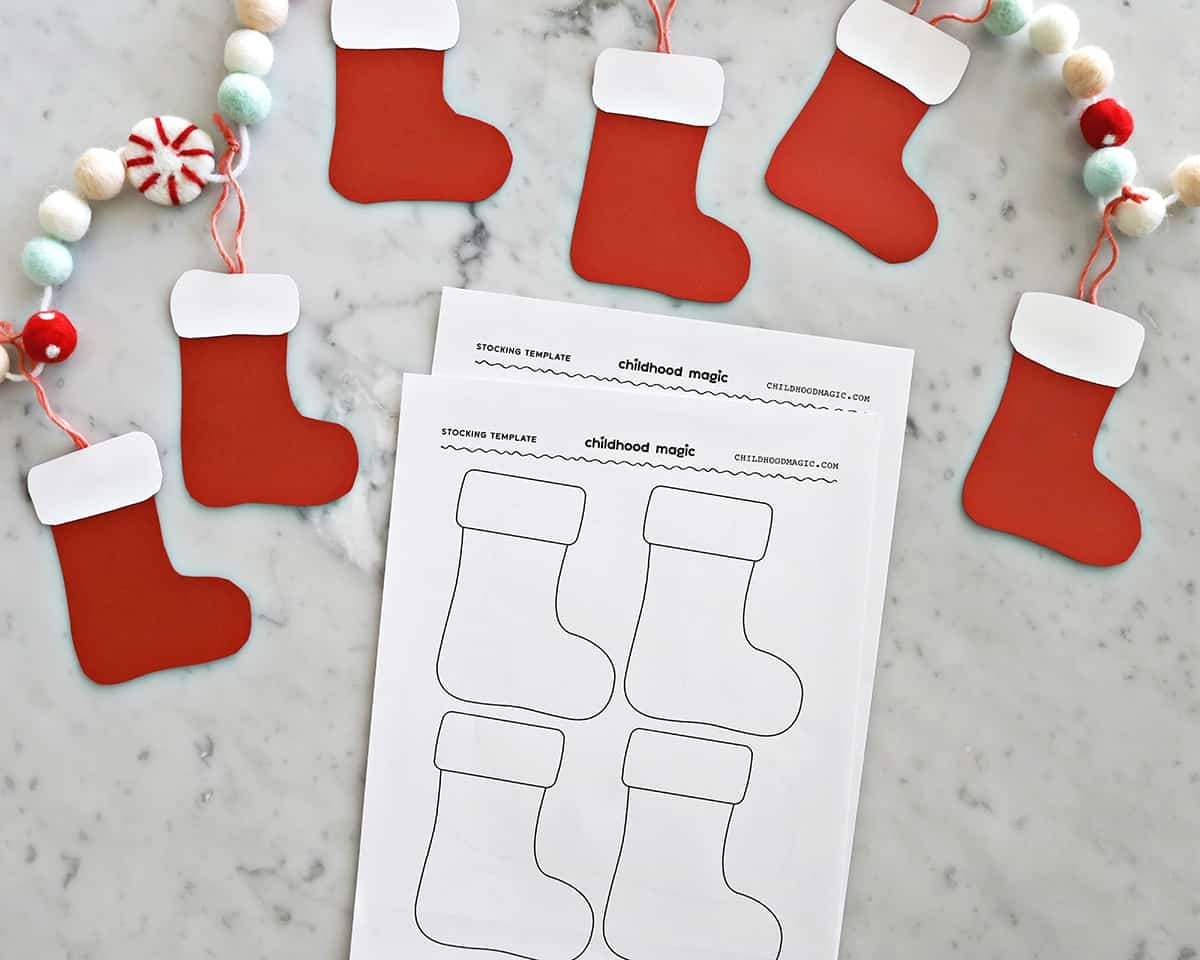 Stocking Template Free Printable Childhood Magic Stocking Template Free Printable Childhood Magic