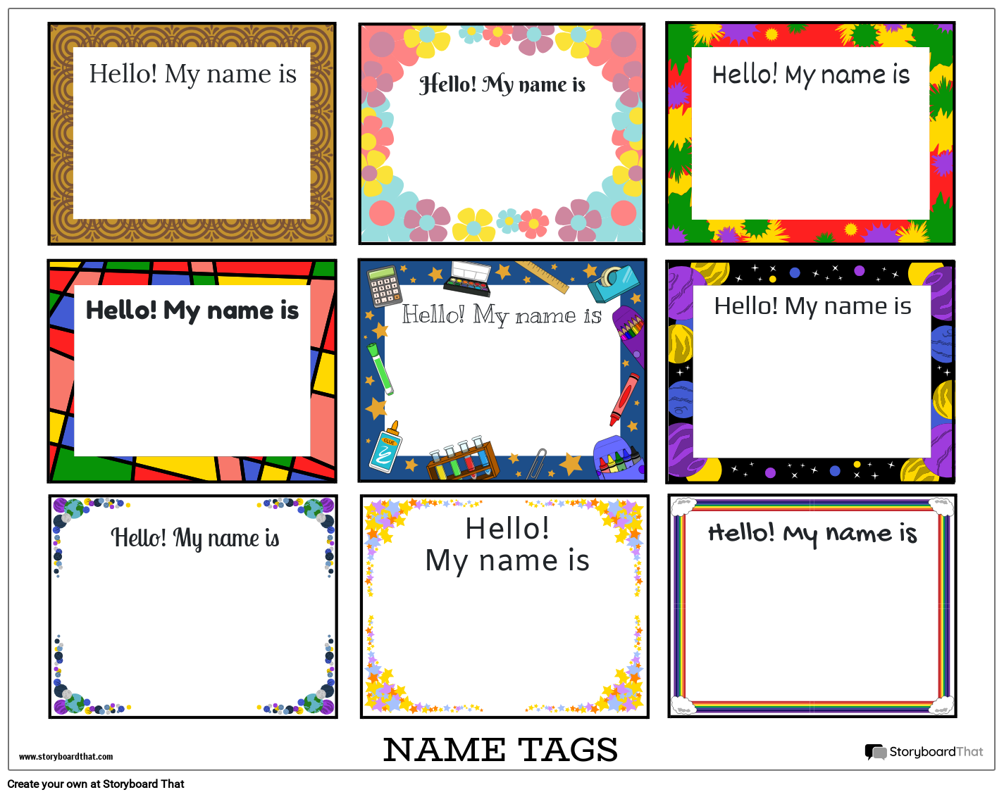 Storyboard That Create Custom Name Tags Online In 2025 Storyboard That Create Custom Name Tags Online In 2025