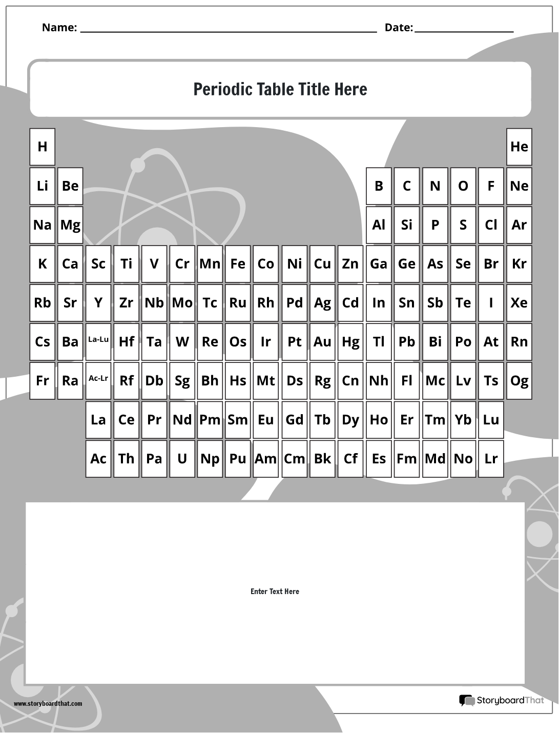 Storyboard That Periodic Table Worksheet Creator Storyboard That Periodic Table Worksheet Creator