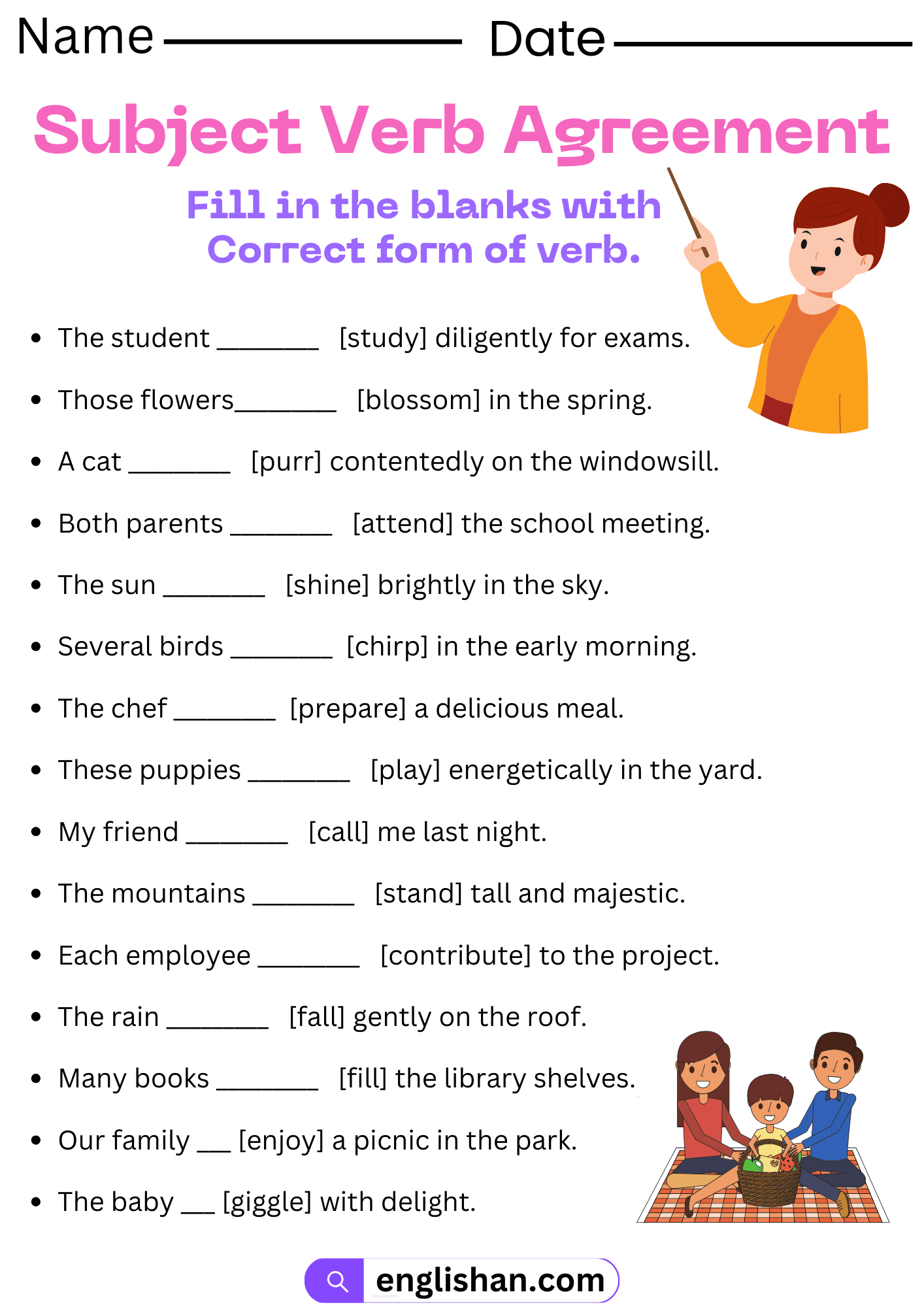Subject Verb Agreement Worksheets And Exercises With Answers Worksheets Library Subject Verb Agreement Worksheets And Exercises With Answers Worksheets Library