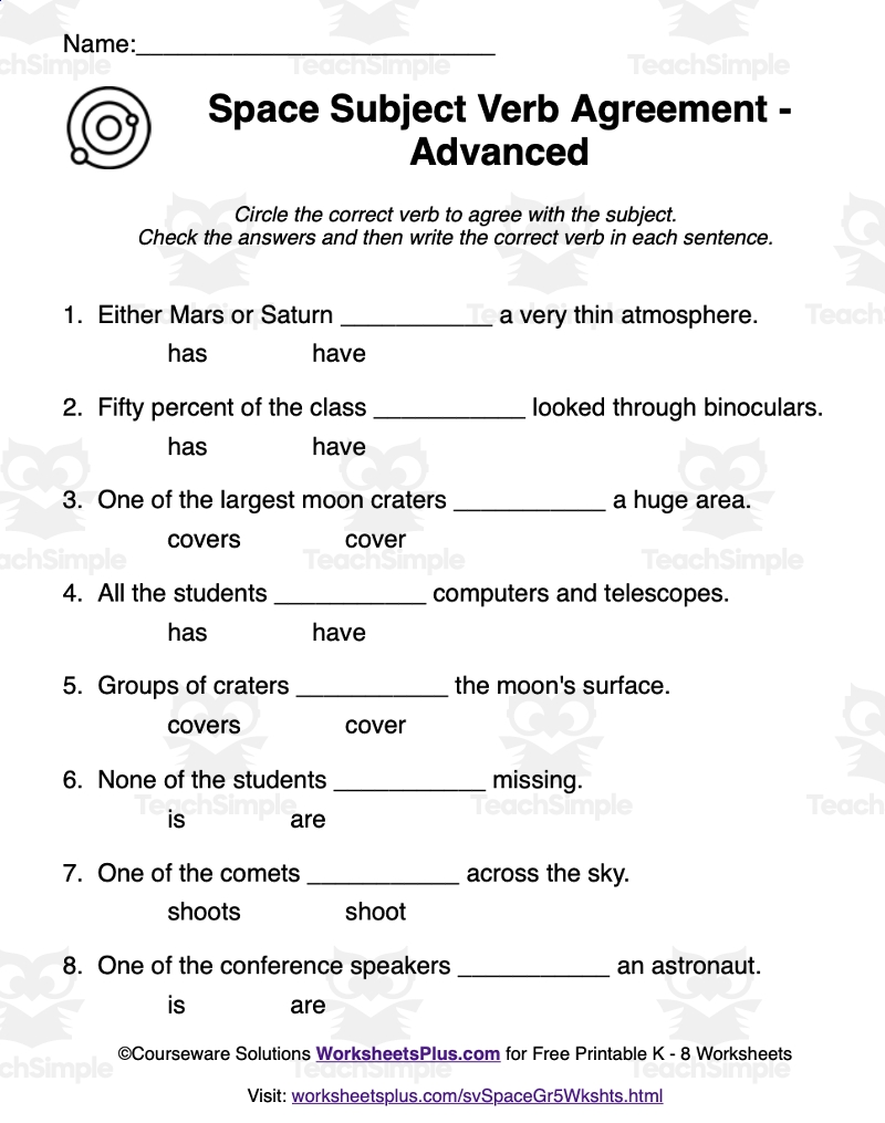 Subject Verb Agreement Worksheets And Task Cards For 5th And 6th Grade By Teach Simple Subject Verb Agreement Worksheets And Task Cards For 5th And 6th Grade By Teach Simple