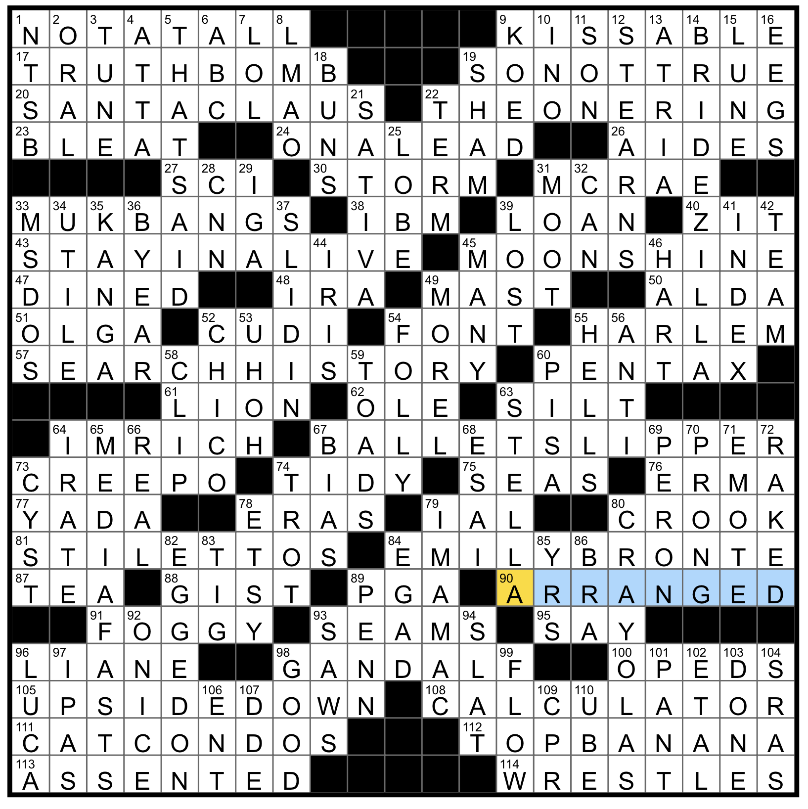 says who nyt crossword