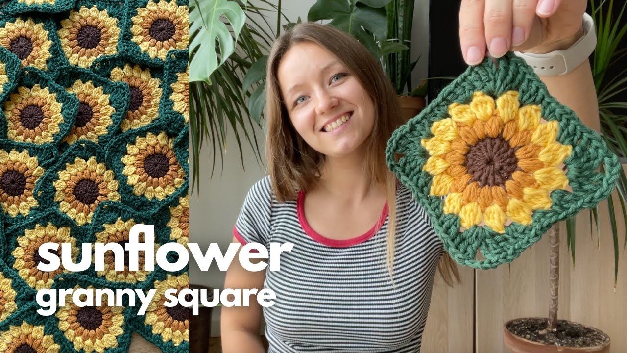 sunflower granny square pattern sunflower granny square pattern
