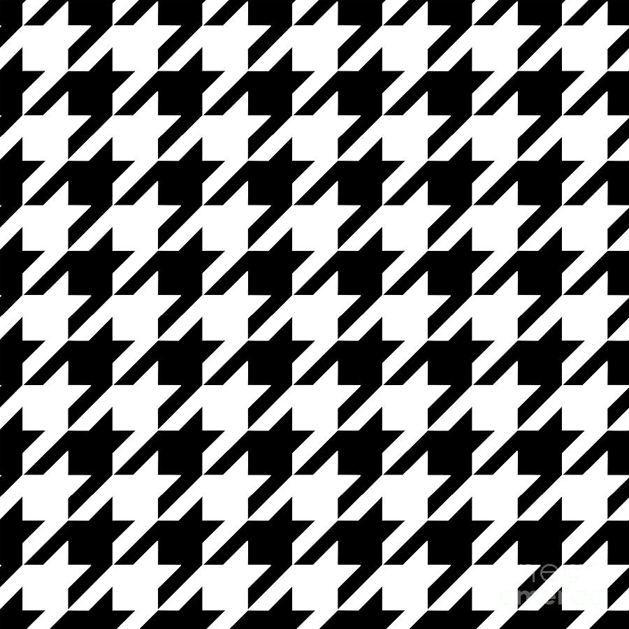 Super Large Traditional Black And White Houndstooth Pattern By Tina Lavoie Super Large Traditional Black And White Houndstooth Pattern By Tina Lavoie