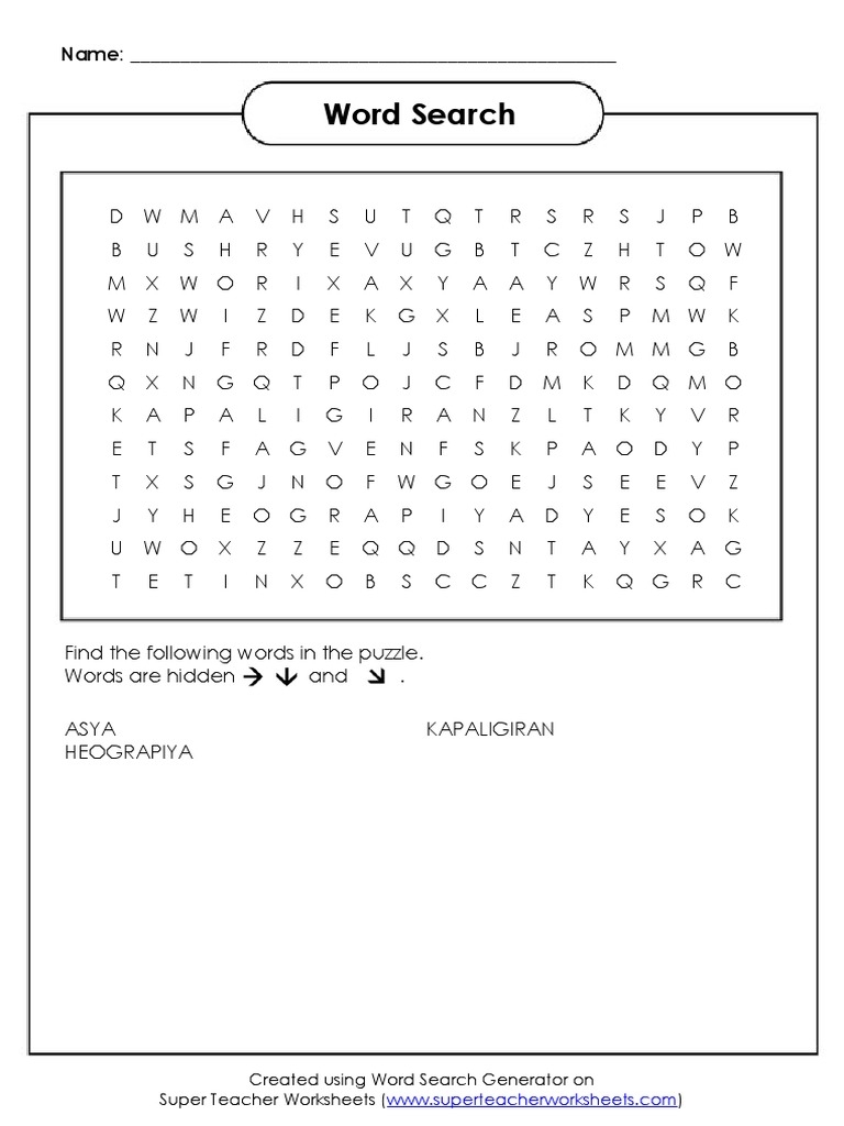 Super Teacher Worksheets Word Search PDF Word Search Puzzles Worksheets Library
