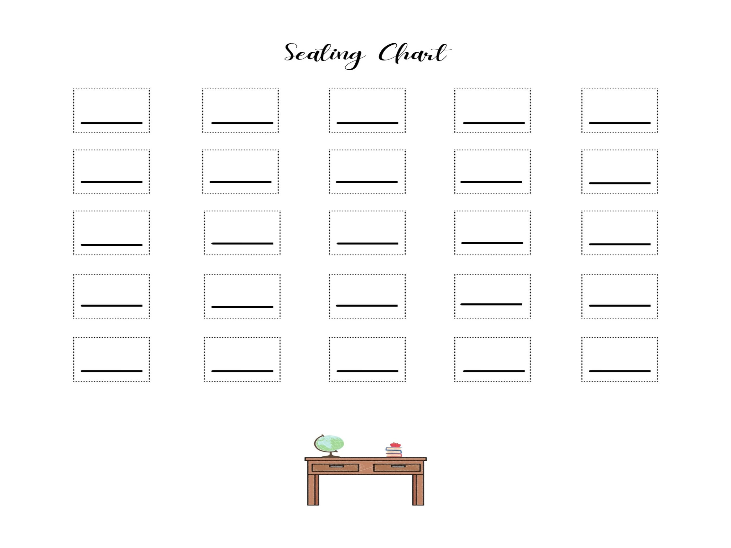 Teacher s Classroom Seating Chart Printable PDF Etsy Teacher s Classroom Seating Chart Printable PDF Etsy
