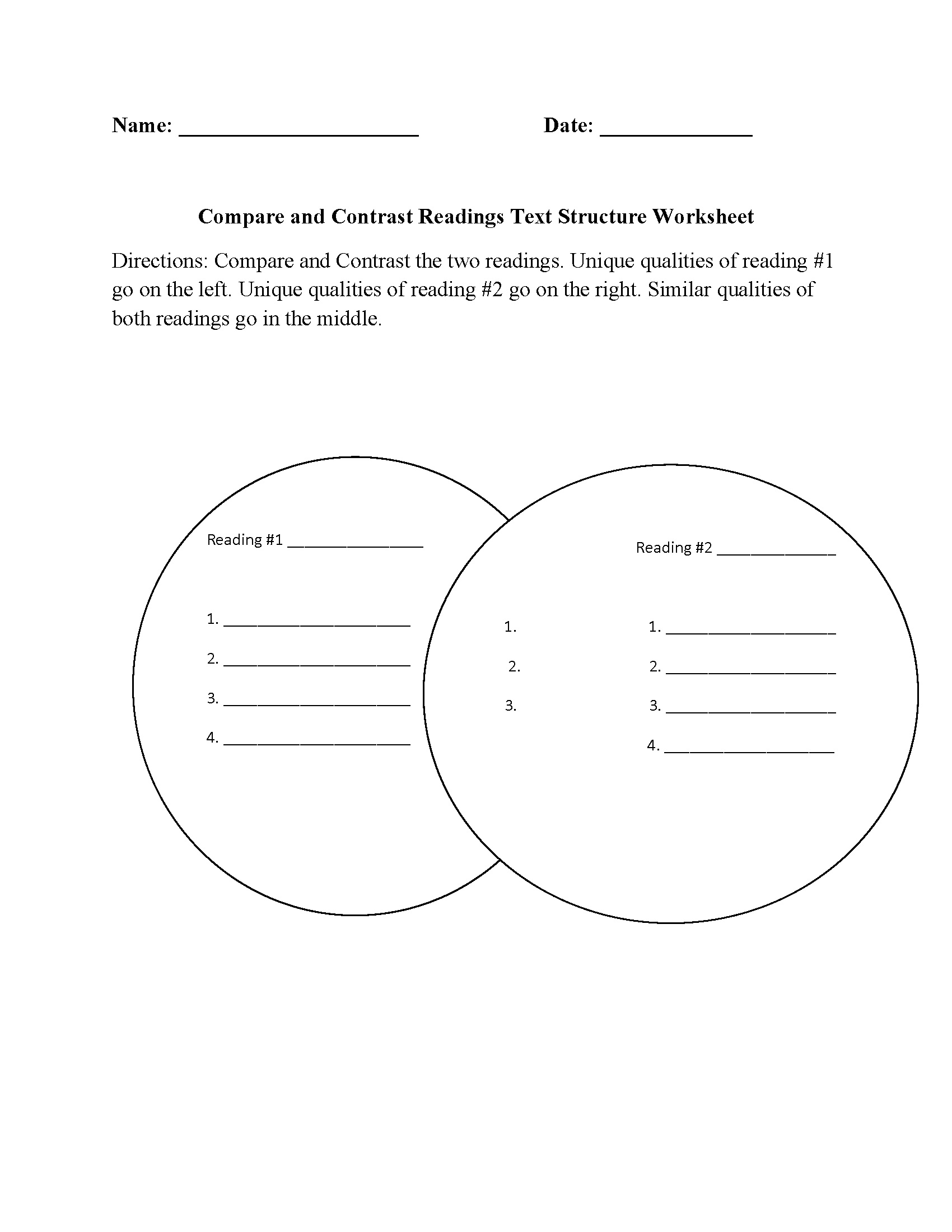 Text Structure Worksheets Compare And Contrast Readings Text Structure Worksheets Text Structure Worksheets Compare And Contrast Readings Text Structure Worksheets