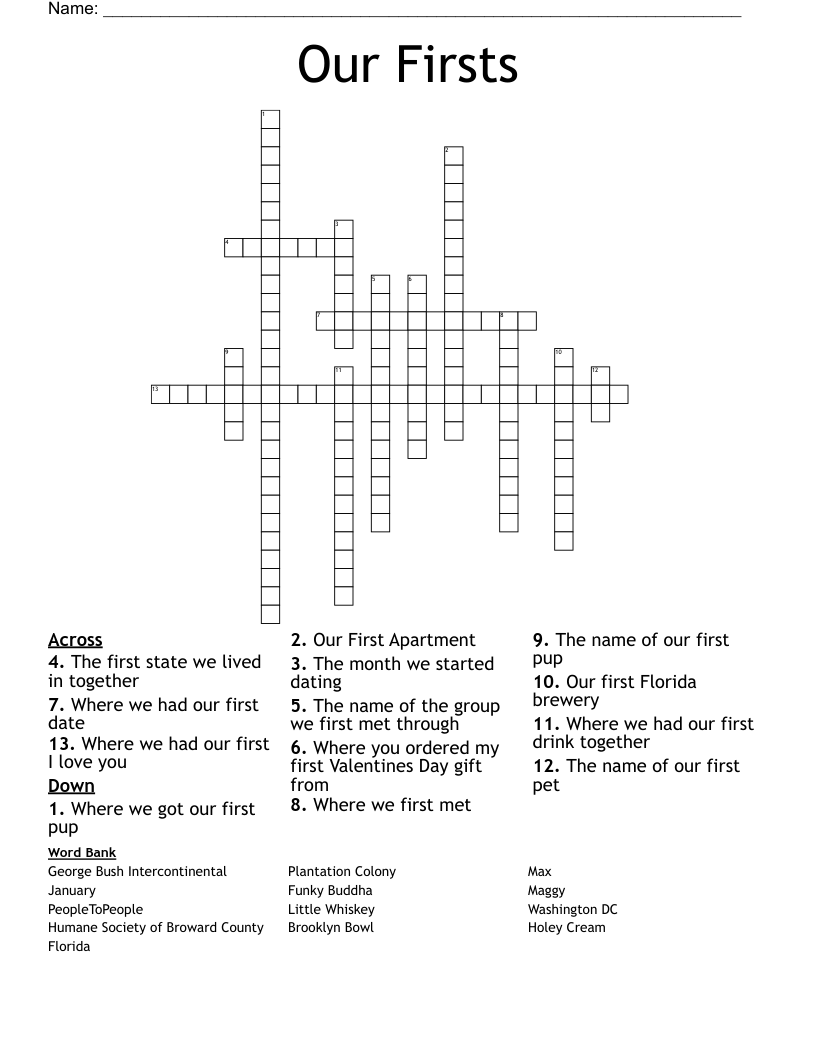 The Couple Crossword WordMint The Couple Crossword WordMint