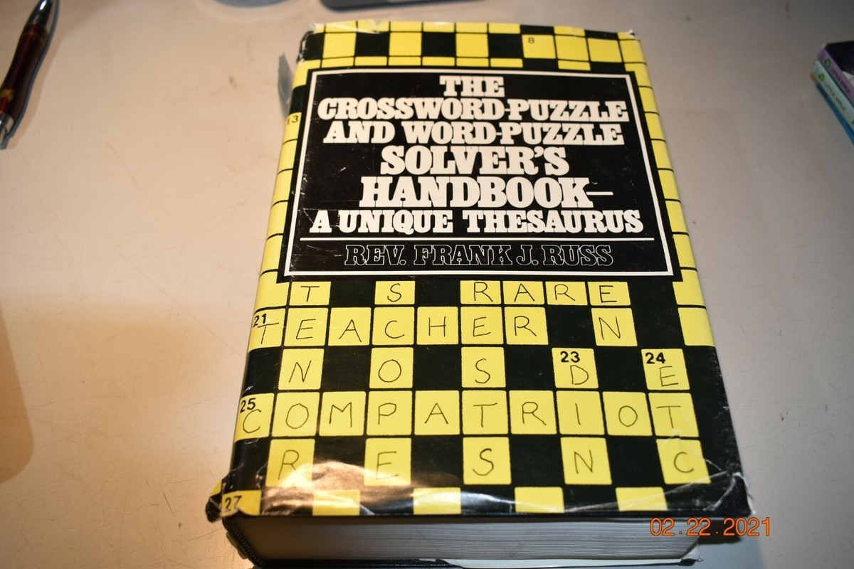 The Crossword Puzzle And Word Puzzle Solver s Handbook By Frank J Russ Signed 9780533063505 EBay The Crossword Puzzle And Word Puzzle Solver s Handbook By Frank J Russ Signed 9780533063505 EBay