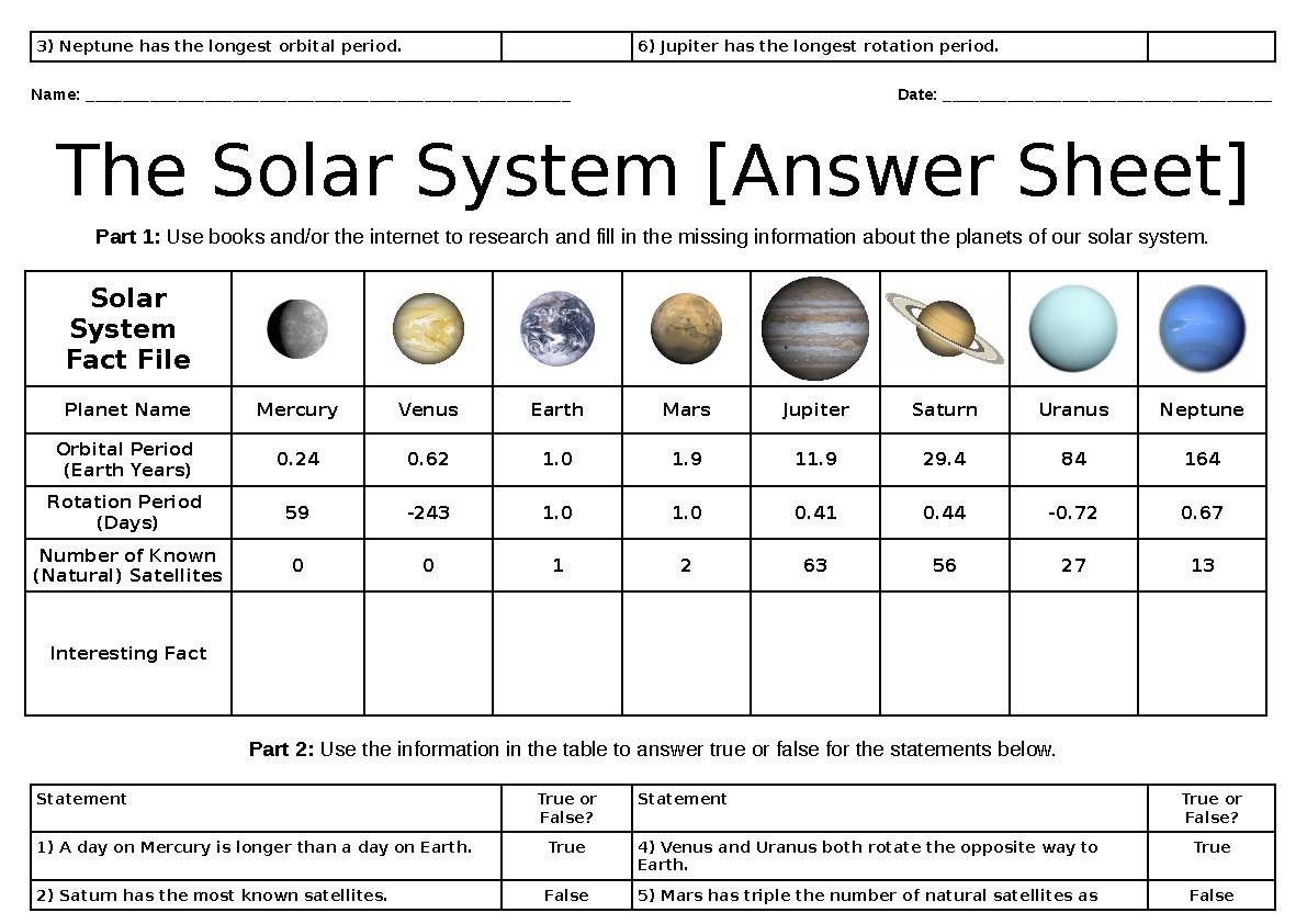 The Solar System Large Fact File Worksheet By Edumacatin TPT The Solar System Large Fact File Worksheet By Edumacatin TPT